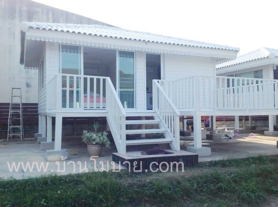 บ้านน็อคดาวน์ ขนาด 4*6 เมตร พร้อมระเบียง 2*6 เมตร (1 ห้องนอน 1 ห้องน้ำ 1 ห้องนั่งเล่น)