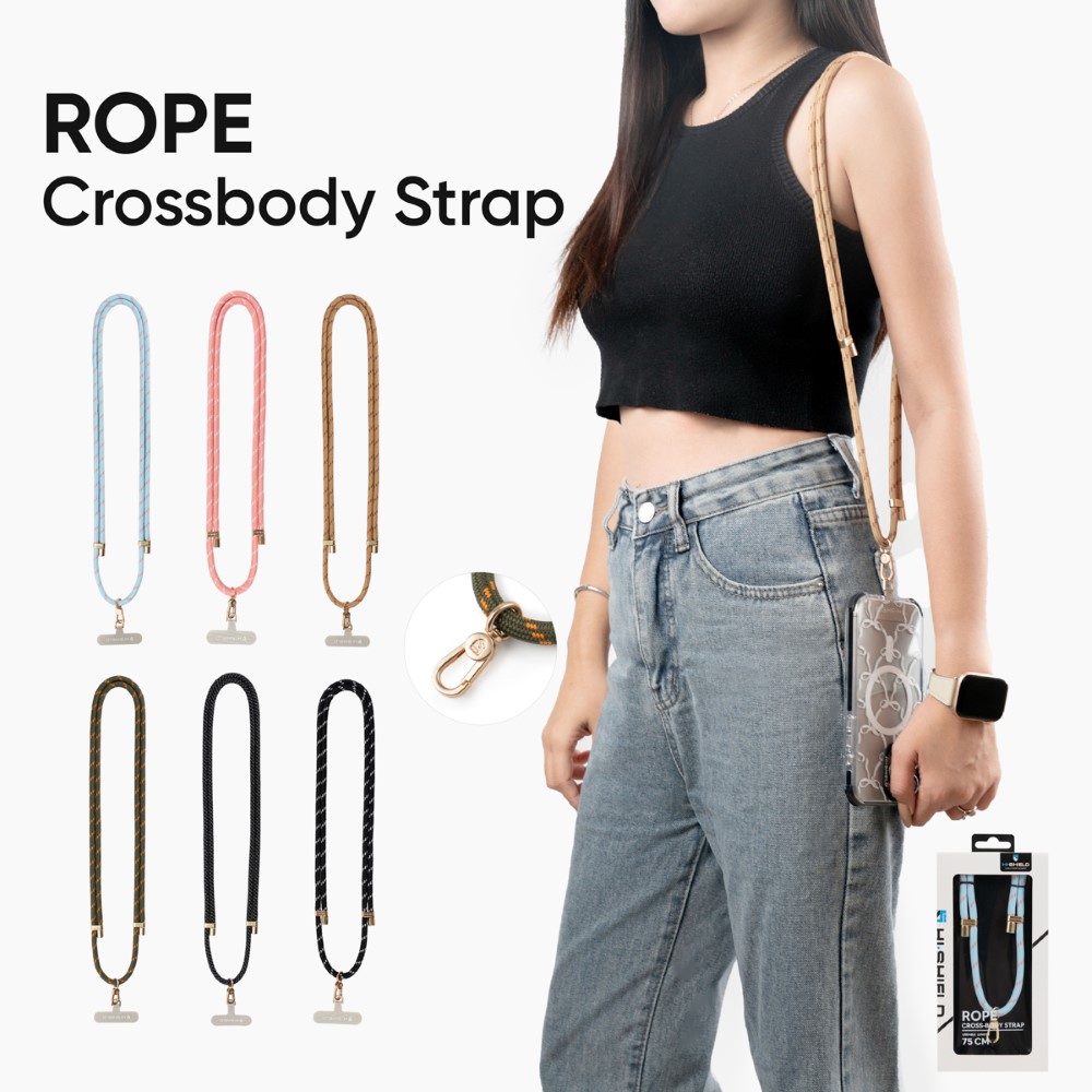 Hishield Rope Cross Body Strap สายคล้องโทรศัพท์มือถือแฟชั่น แท้ ใบกำกับภาษี