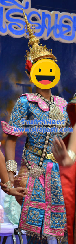 ชุดยืนเครื่องพระ (ปักดิ้น) - [มือสอง-ขายตามสภาพ/ติดต่อร้าน]
