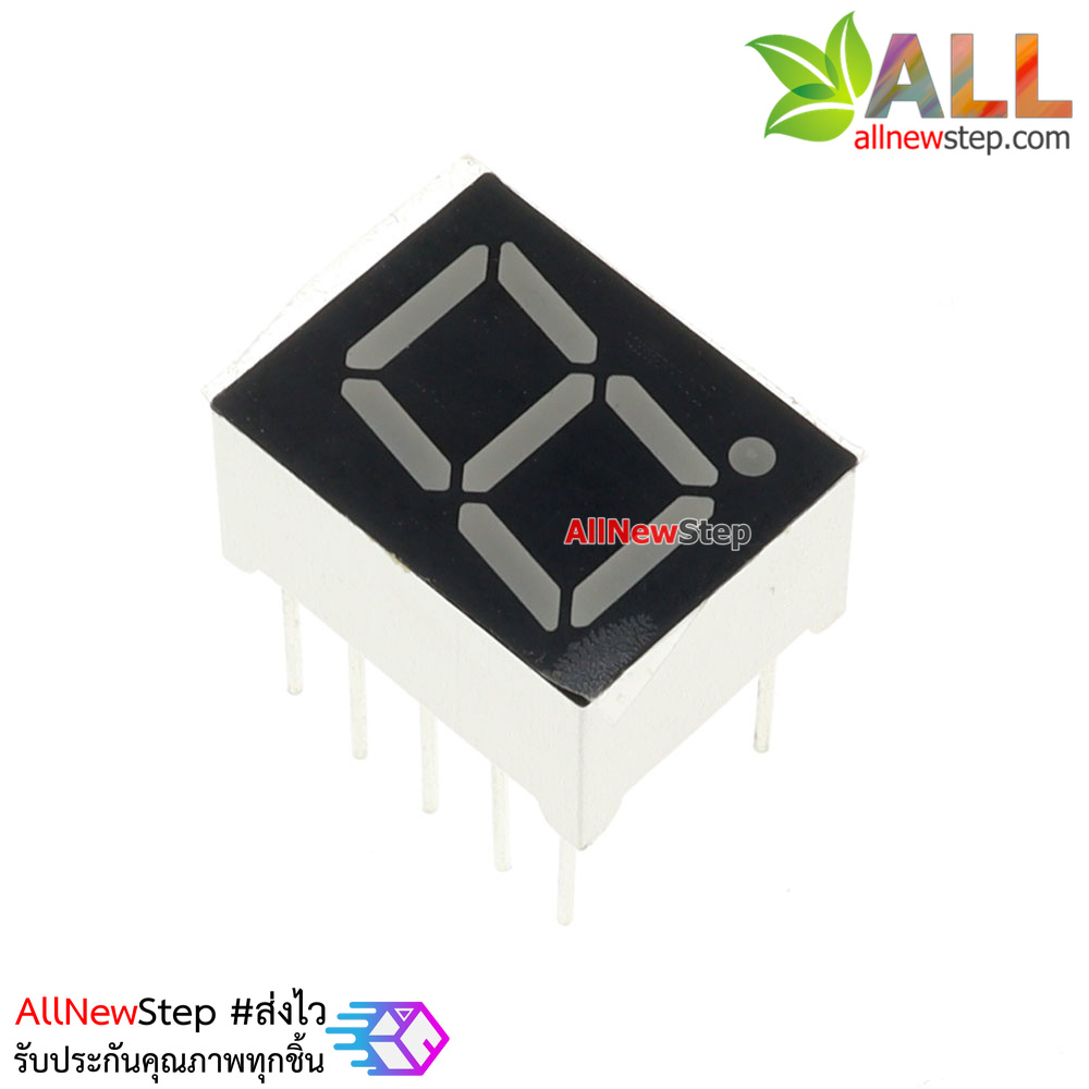 7 Segment 0.39 นิ้ว Common Anode 1digit Red ไฟ 7 segment 0.39 1 หลัก สีแดงแบบไฟบวกร่วม 3911BS