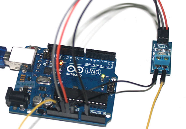 โมดูล วัดแรงดันไฟฟ้า วัดโวลต์ 0-24v สำหรับ Arduino Standard Voltage Meter Sensor Module For Arduino