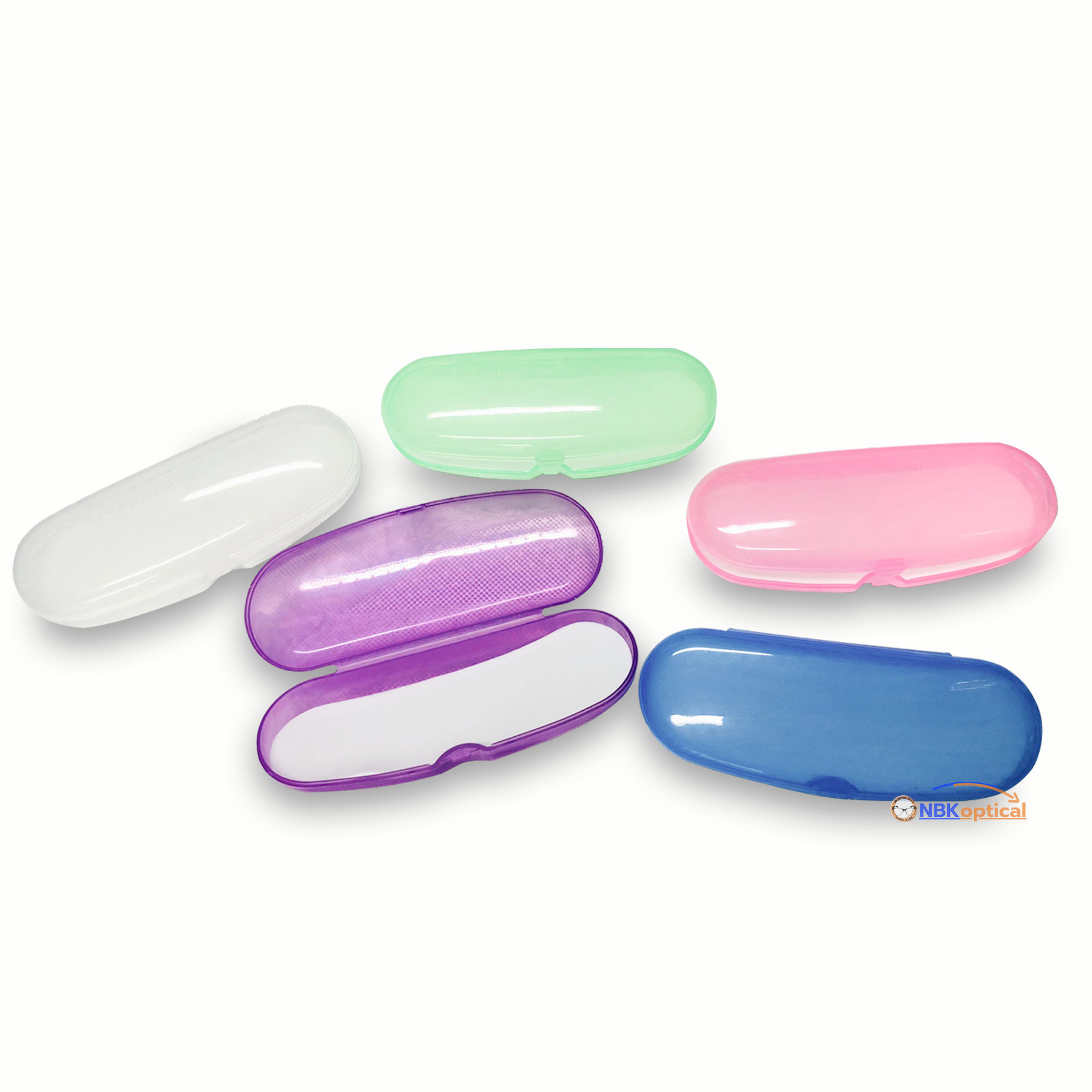 กล่องแว่นพลาสติกใส 002 คละสี