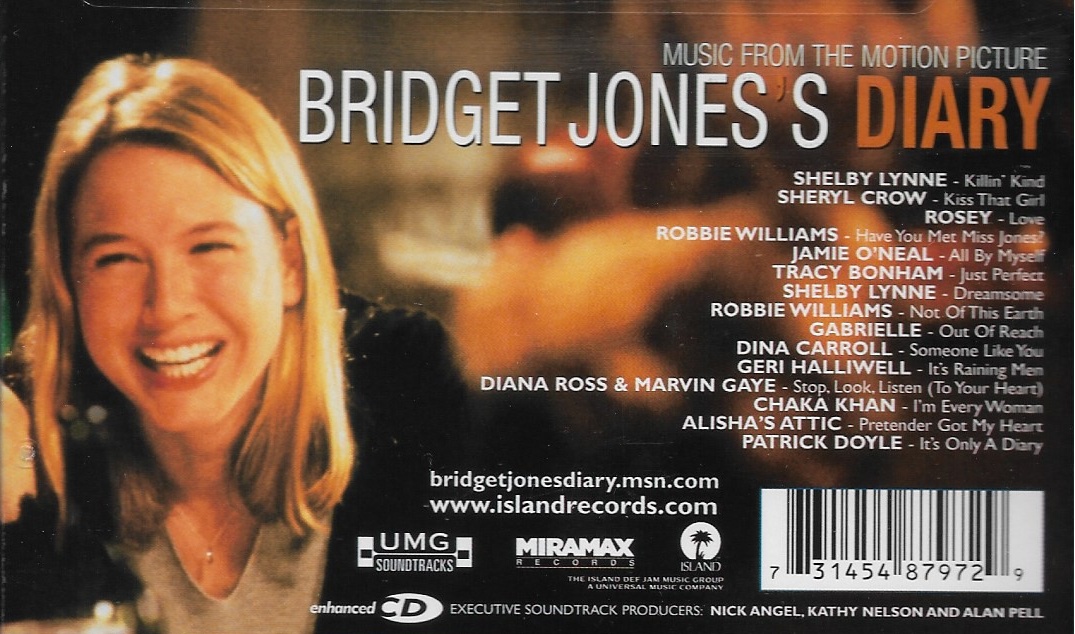 CD,Bridget Jones's Diary (Music From The Motion Picture)(Various Artists)(Soundtrack)(OST.)(2001)(USA)