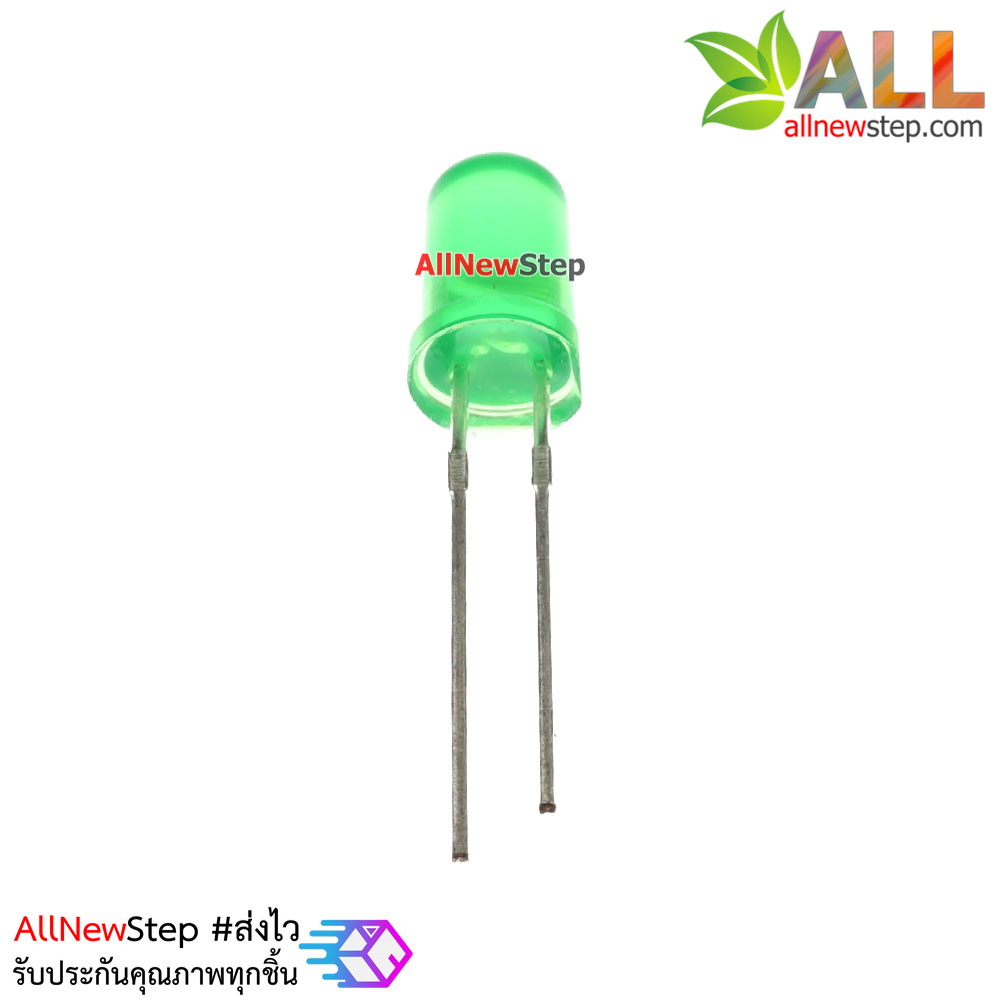 LED ขนาด 5mm สีเขียว จำนวน 5 ดวง