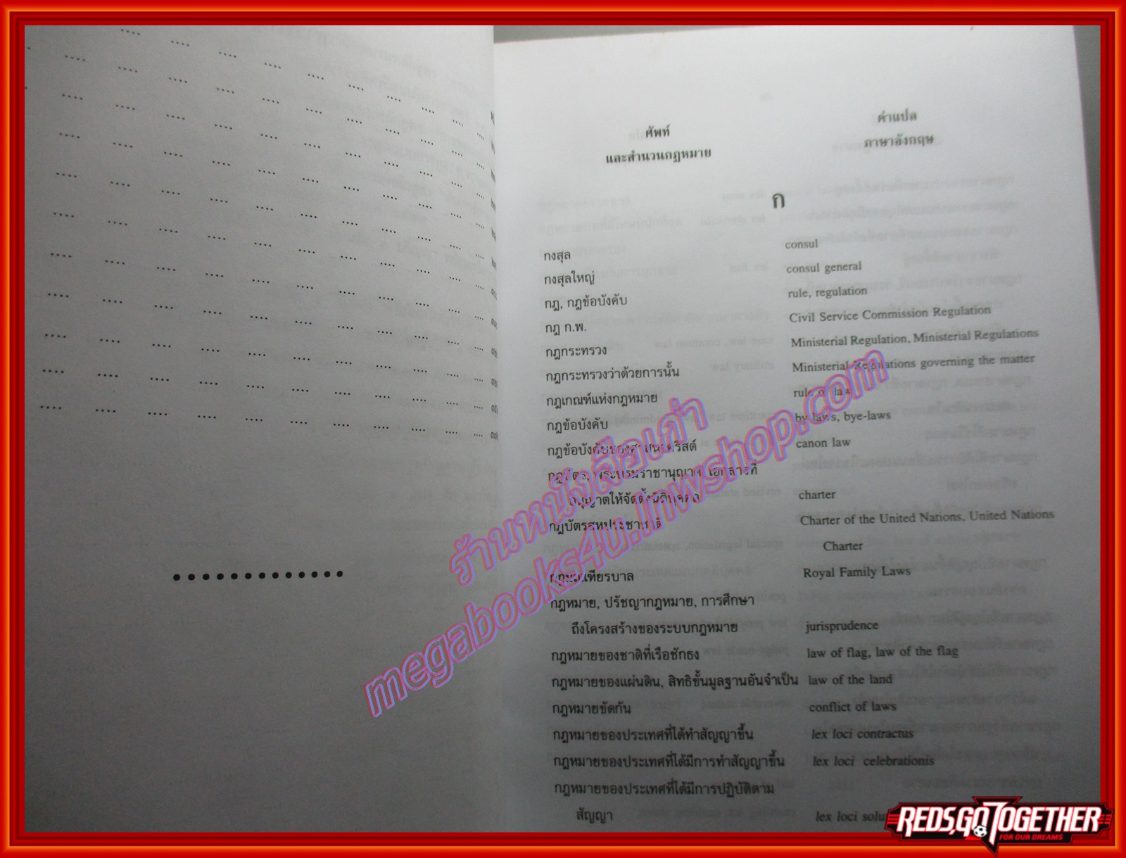 หนังสือ Law Dictionary พจนานุกรมศัพท์และสำนวนกฎหมาย ไทย-อังกฤษ โดย ธง วิทัยวัฒน์