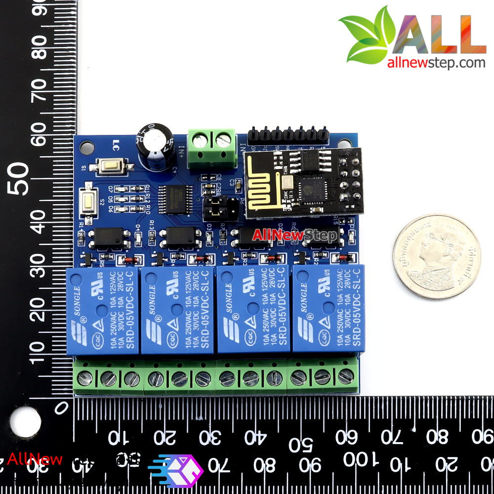 โมดูล ESP8266 5V WiFi relay IoT control relay 4 switch