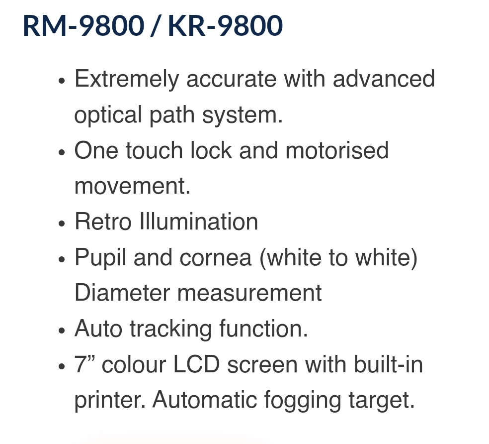 เครื่องวัดสายตา RM-9800