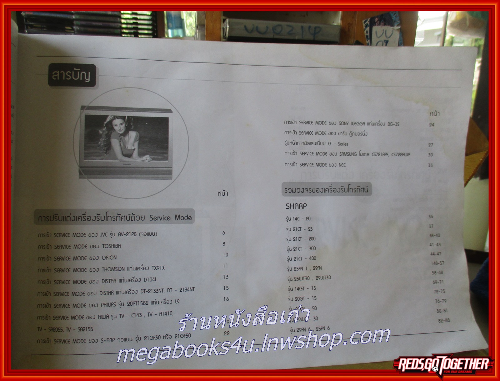 หนังสือ คู่มือการซ่อมโทรทัศน์ (รวมวงจรโทรทัศน์) เล่ม 2 โดย เจน สงสมพันธ์ุ ตำหนิ สภาพพอใช้ มีคราบน้ำ