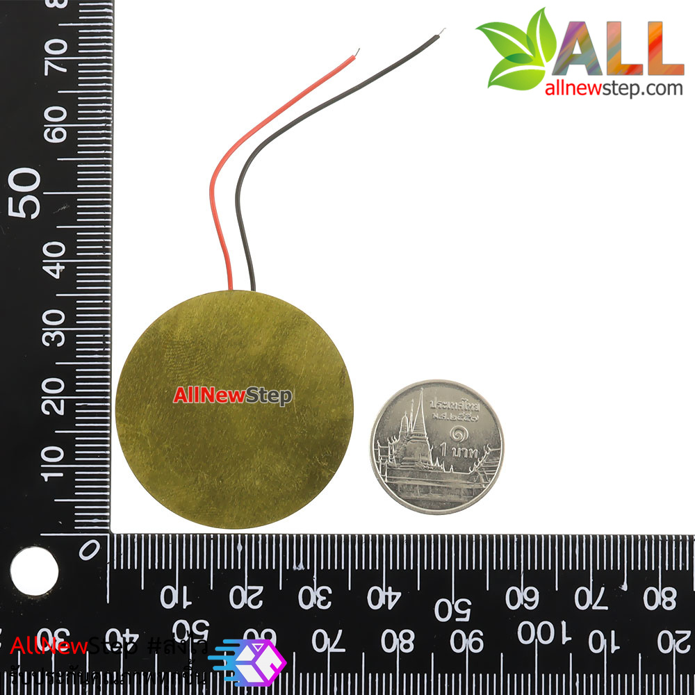 Piezo wire buzzer 35mm ลำโพงบัซเซอร์ เปียโซ ขนาด 35mm พร้อมสายไฟบัดกรีแล้ว