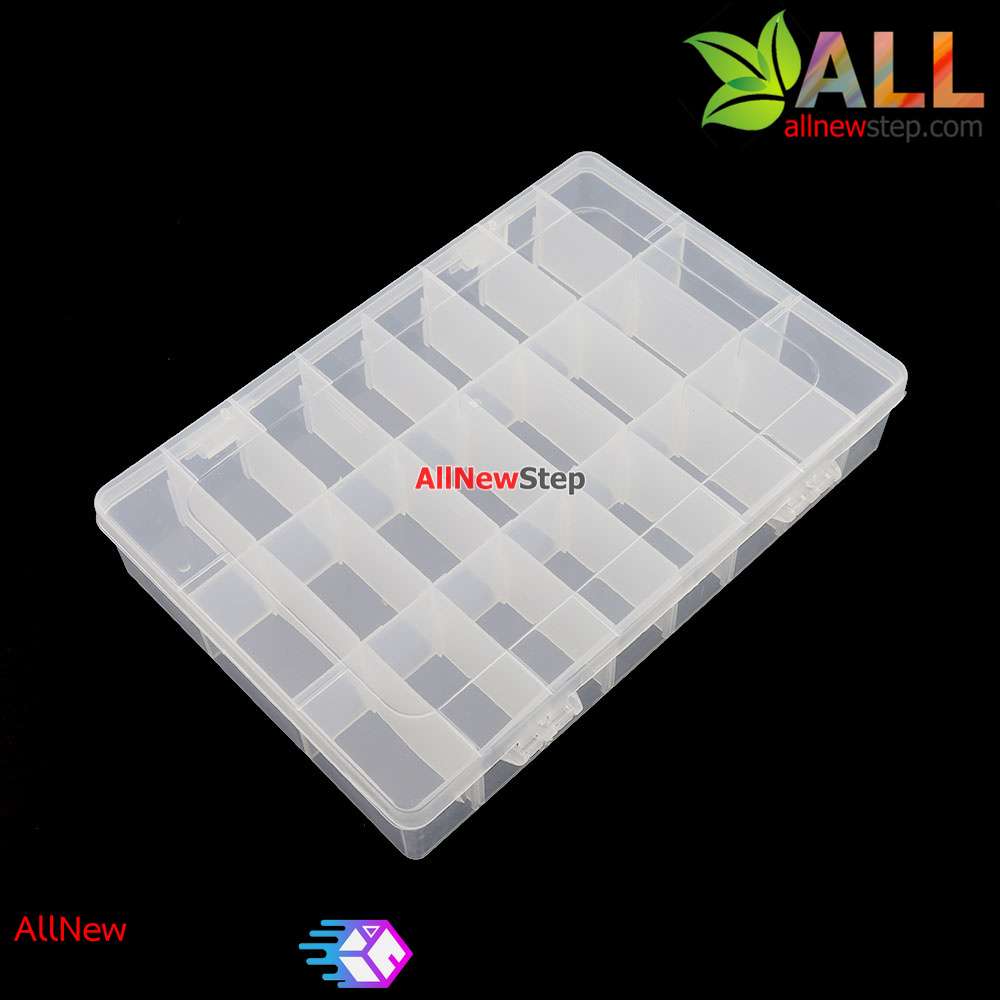 กล่องพลาสติกเก็บอุปกรณ์ 24 ช่อง ขนาด 190x125x35mm