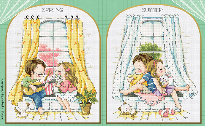 Soda ชุดปัก Four Season Window-Spring,Summer