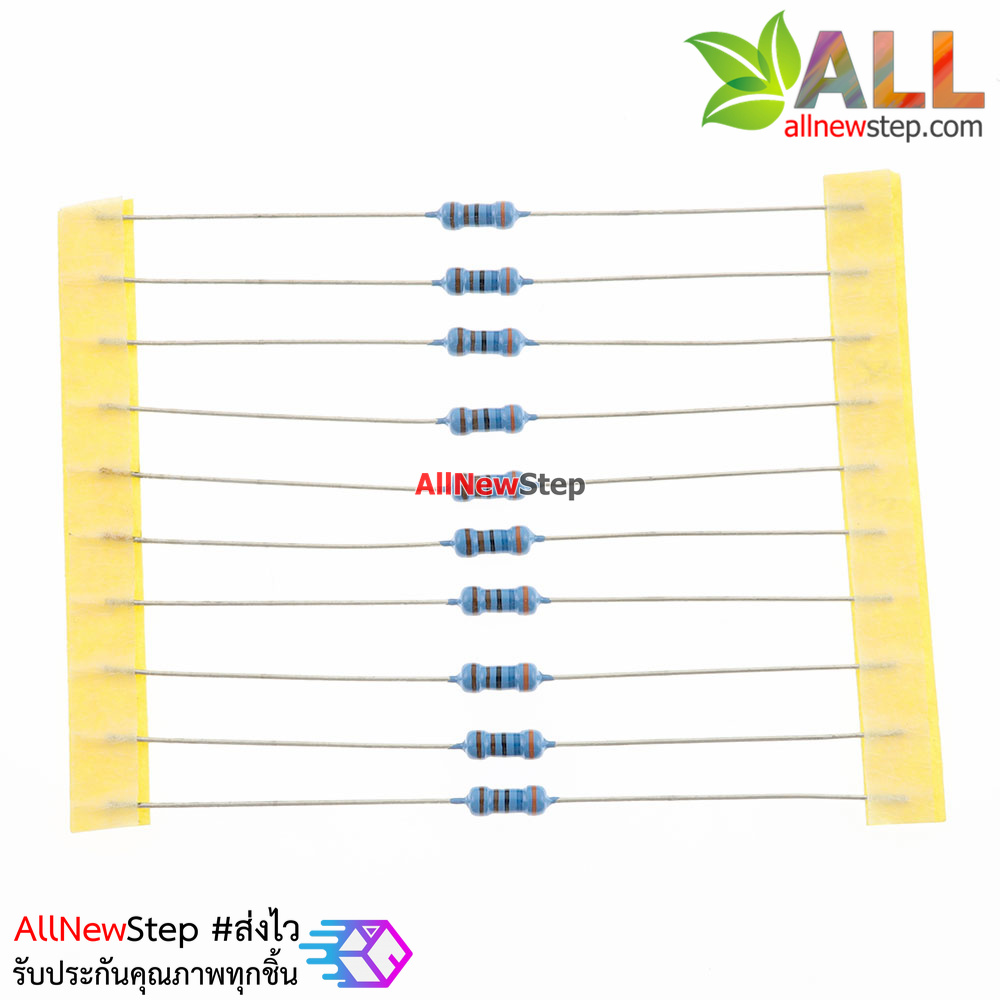 ตัวต้านทาน 3.6 K 1/4W Metal film 3.6k 1% จำนวน 10 ชิ้น