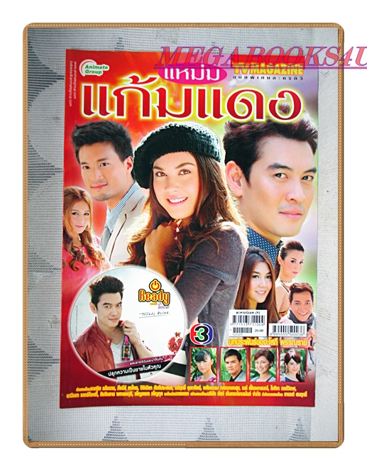 นิตยสารเรื่องย่อละครโทรทัศน์ แหม่มแก้มแดง ปี2555 สภาพดี ชาคริต แย้มนาม ภีรนีย์ คงไทย