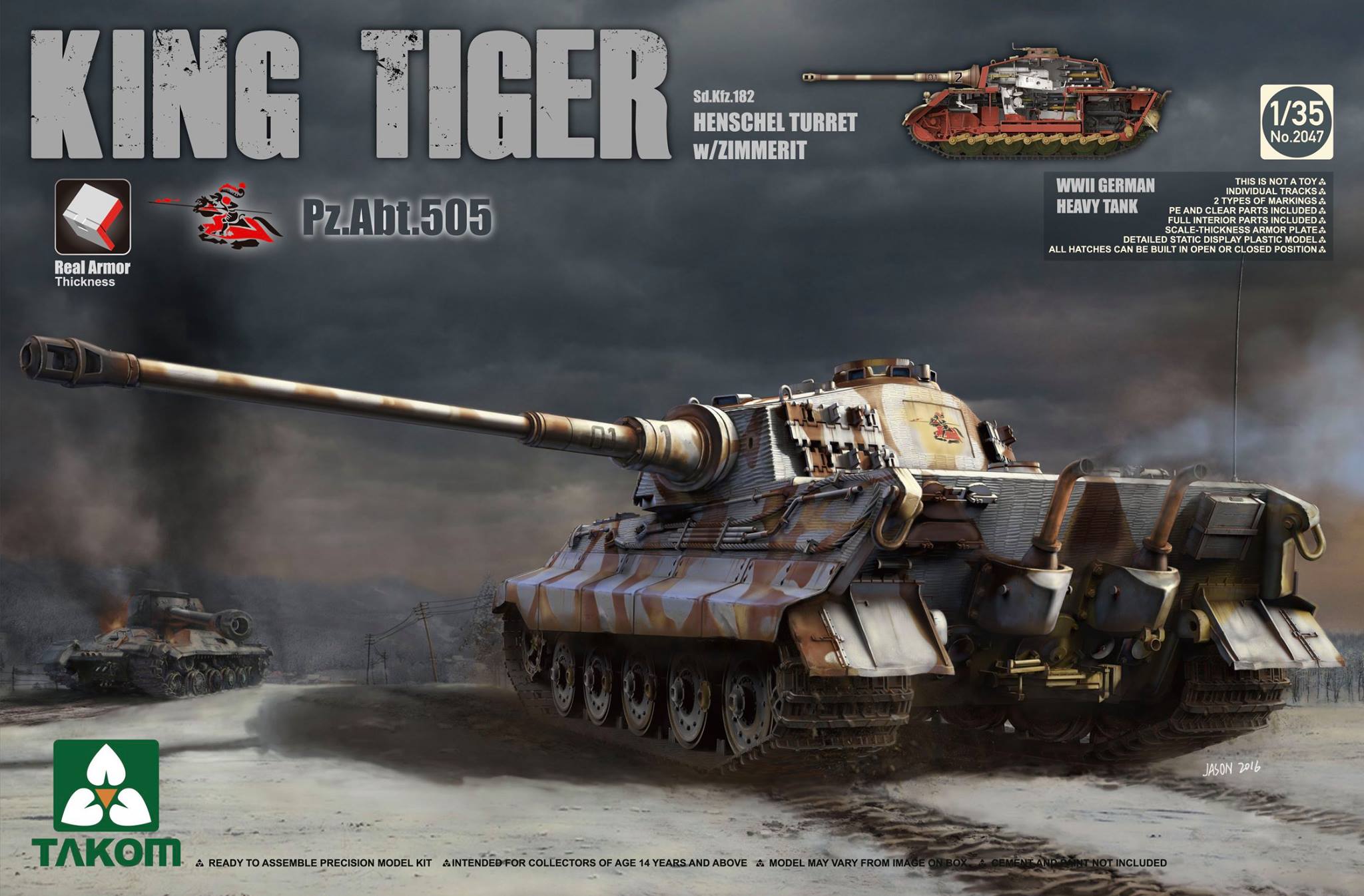 1/35 KING TIGER Pz.ABT.505 Sd.Kfz.182 HENSCHEL TURRET w/ZIMMERIT