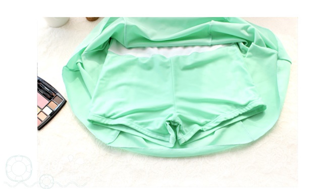 **พร้อมส่ง**บิกินี่ชุดว่ายน้ำวันพีซ one-piece สีเขียวมินต์ แขนตุ้กตา เล่นดีเทล sexy เล็กๆ ซีทรูช่วงเนินอกและแขน น่ารักไม่โป๊ สดใสรับลมทะเลสวยเหมือนแบบค่ะ