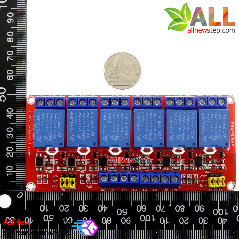 Relay 6 Channel Relay 12V relay Active High / LOW Relay Module Shield