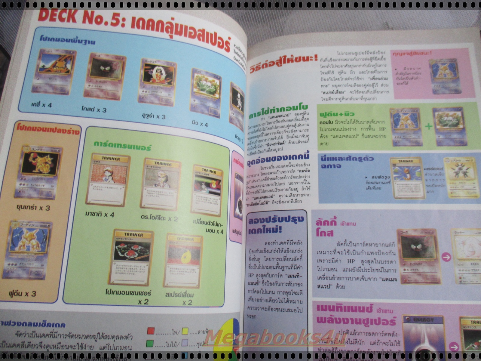 หนังสือคู่มือเทคนิคการเล่น และสะสมการ์ด เกมส์การ์ด POCKET MONSTERS