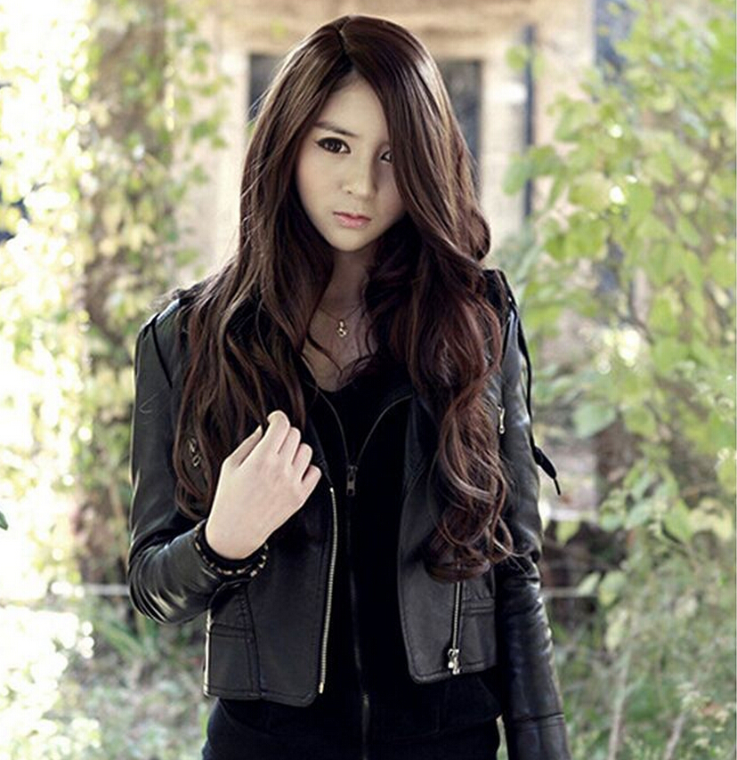 C1121 วิกผมลอนยาวเเสกข้าง เห็นหนังศรีษะ