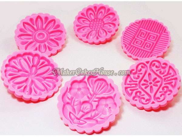 กระบอกกด + พิมพ์ขนมไหว้พระจันทร์ 6 ลาย