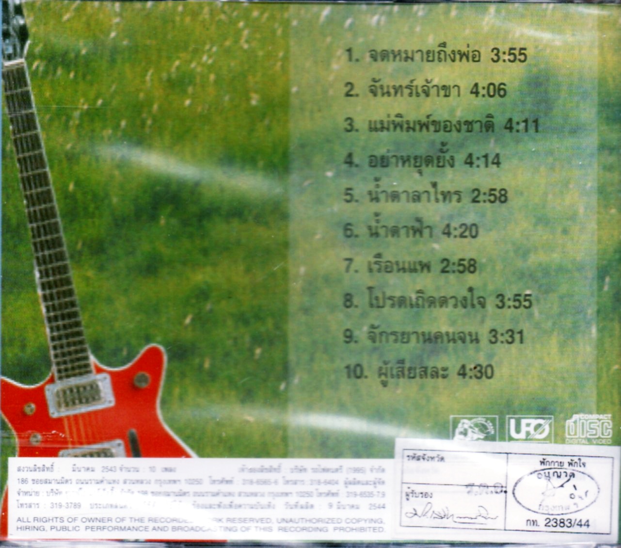 VCD Karaoke,พงษ์สิทธิ์ คำภีร์ - พักกาย พักใจ (วีซีดี คาราโอเกะ)(2543)