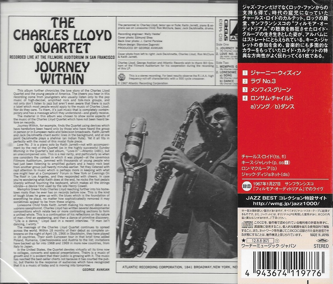 CD,The Charles Lloyd Quartet - Journey Within (Jazz)(instrumental)(1967)(Japan)