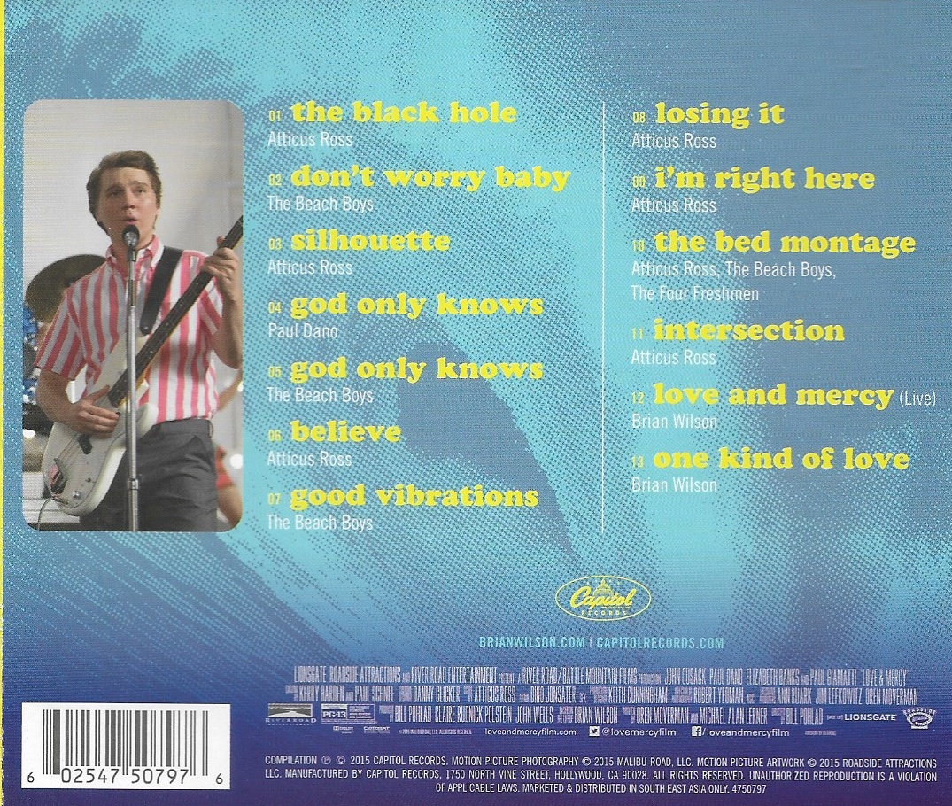 CD,Music From Love & Mercy (Atticus Ross)(Various Artists)(Soundtrack)(OST.)(2015)(Asia)