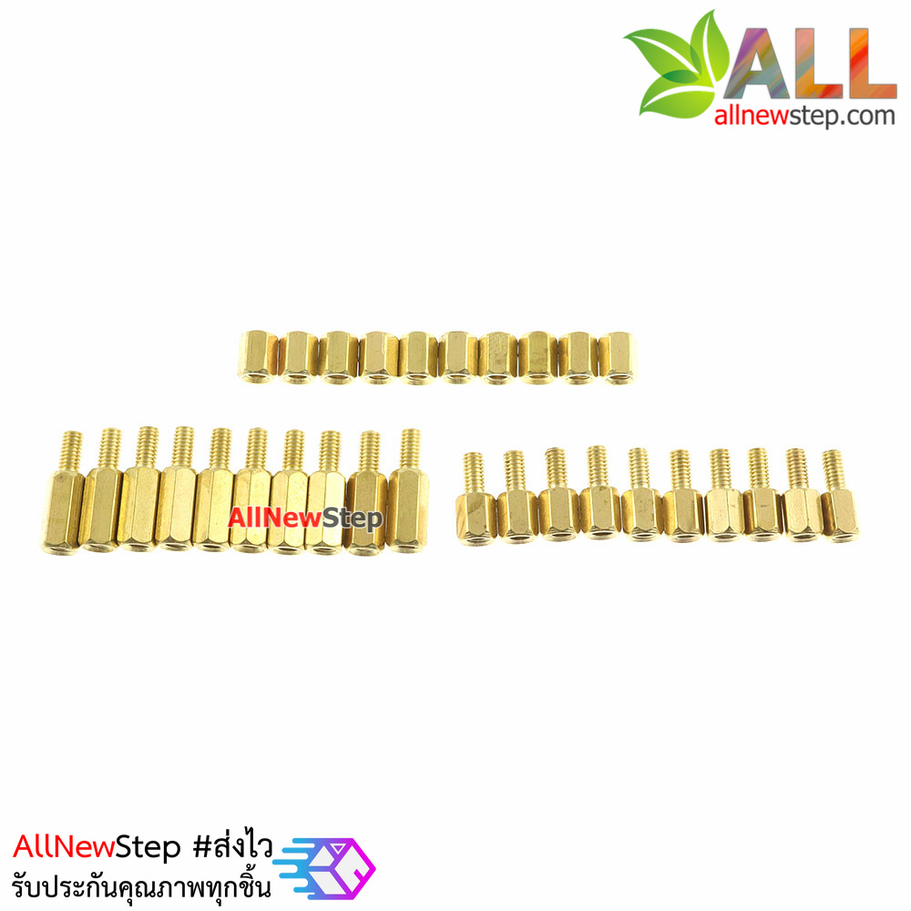 ชุดน็อต+สกรู M3 Pack Nut screw copper column 6+6 10+6 15+6 M3 nut 3x6 screw 6MM hollow 10MM hollow