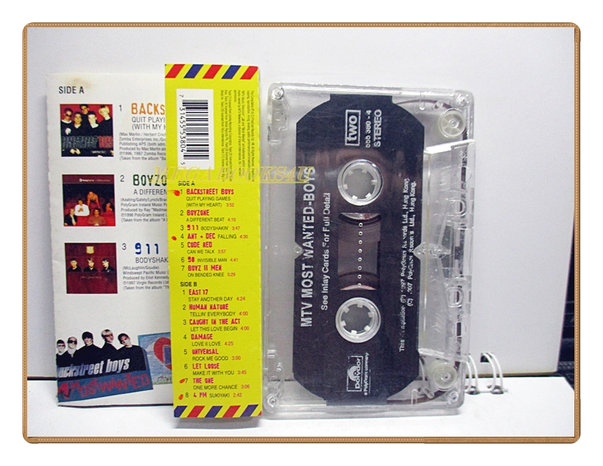 ขายเทปเพลงเก่า MTV MOST WANTED-BOYS