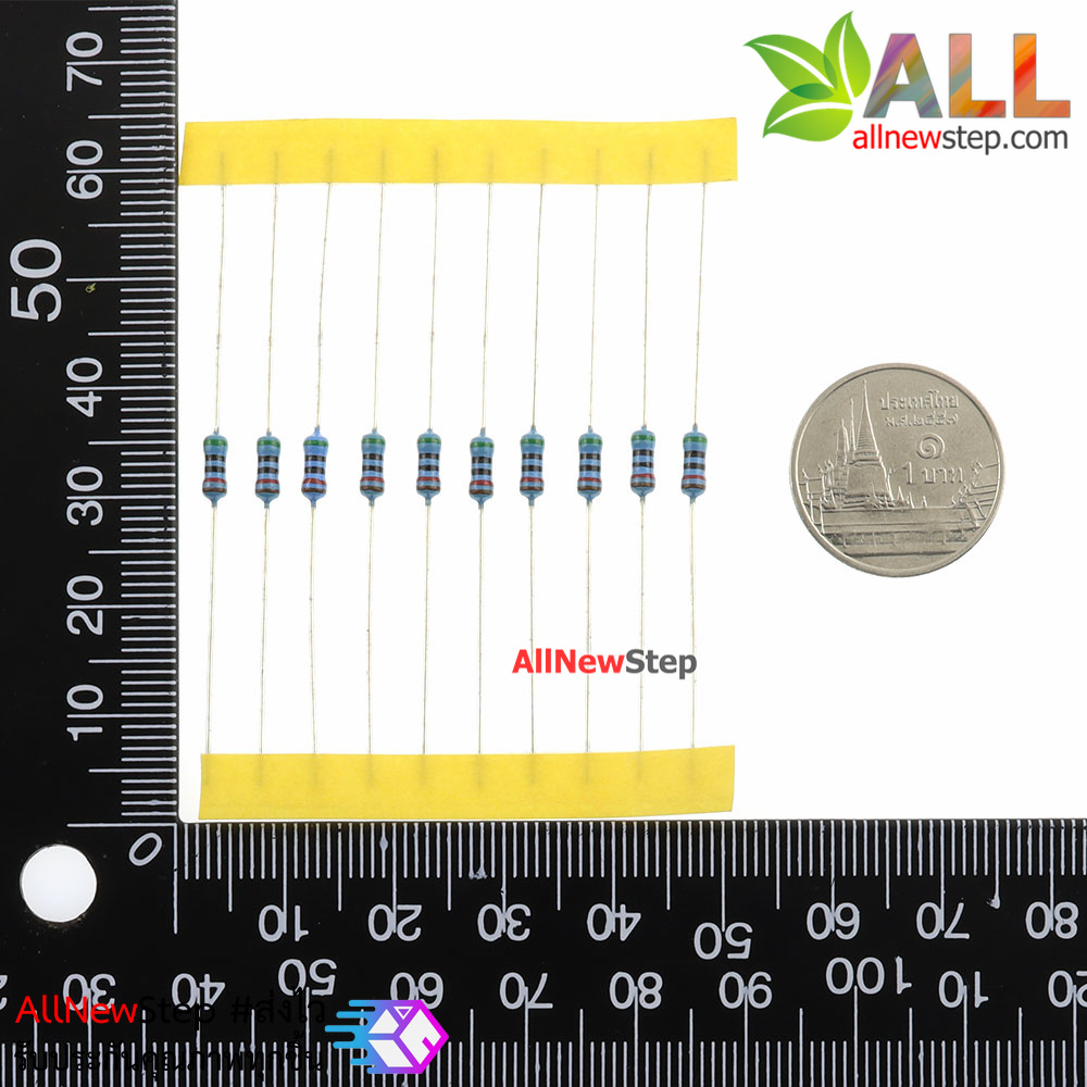 ตัวต้านทาน 50k 1/4W Metal film 50 k 1% จำนวน 10 ชิ้น