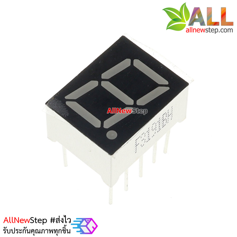 7 Segment 0.39 นิ้ว Common Anode 1digit Red ไฟ 7 segment 0.39 1 หลัก สีแดงแบบไฟบวกร่วม 3911BS