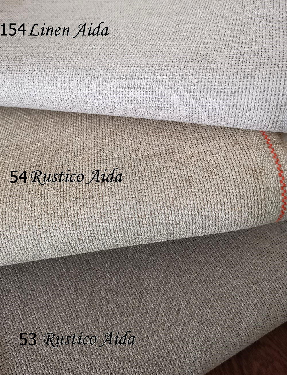 Zweigart 14 count. Rustico Aida ผ้าไอด้าลายเปลือกไม้โทนสีกลาง