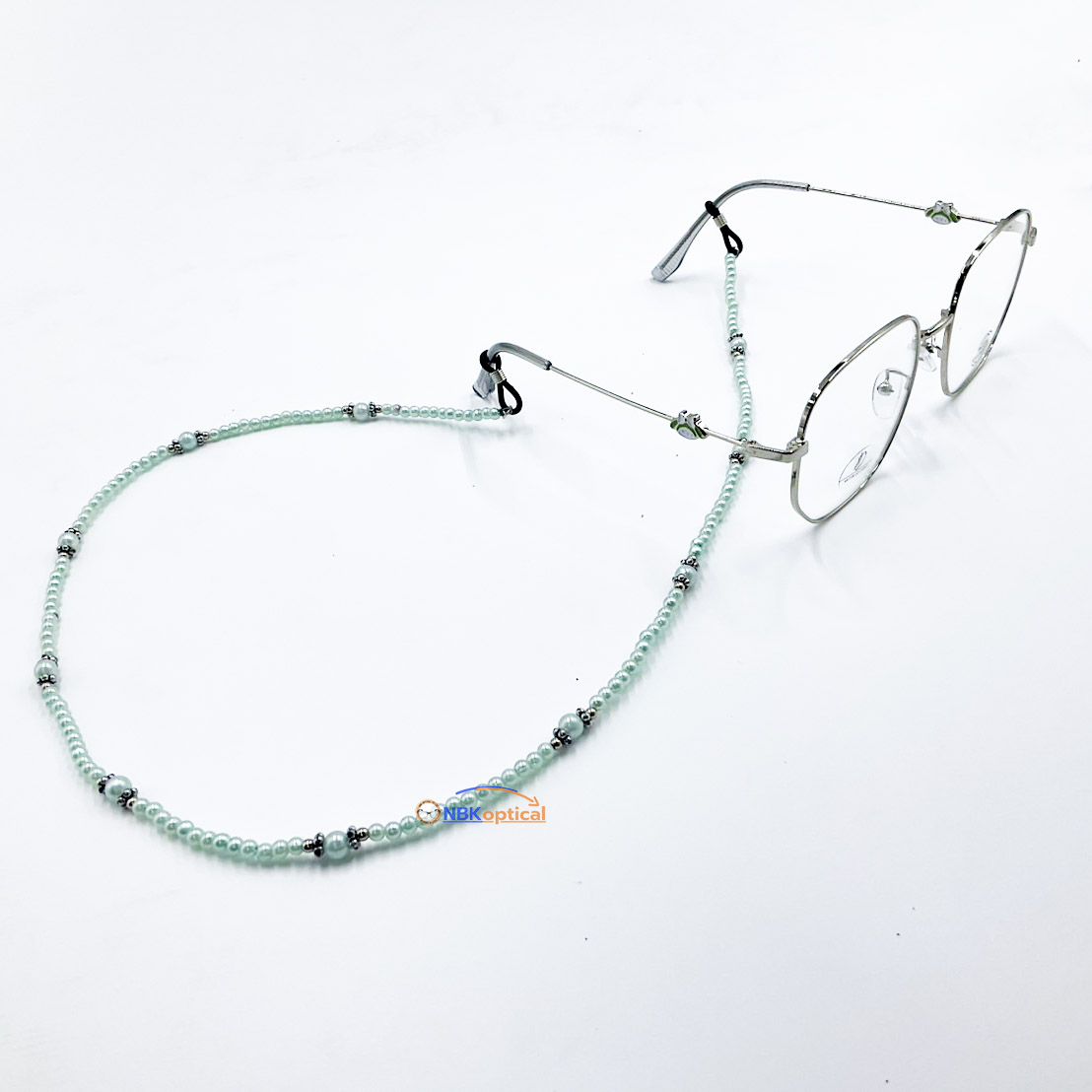 สายคล้องแว่นตาใข่มุกสีเขียวมิ้น