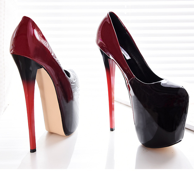 รองเท้าส้นสูง ไซต์ 34-43 สีหัวดำ/แดง