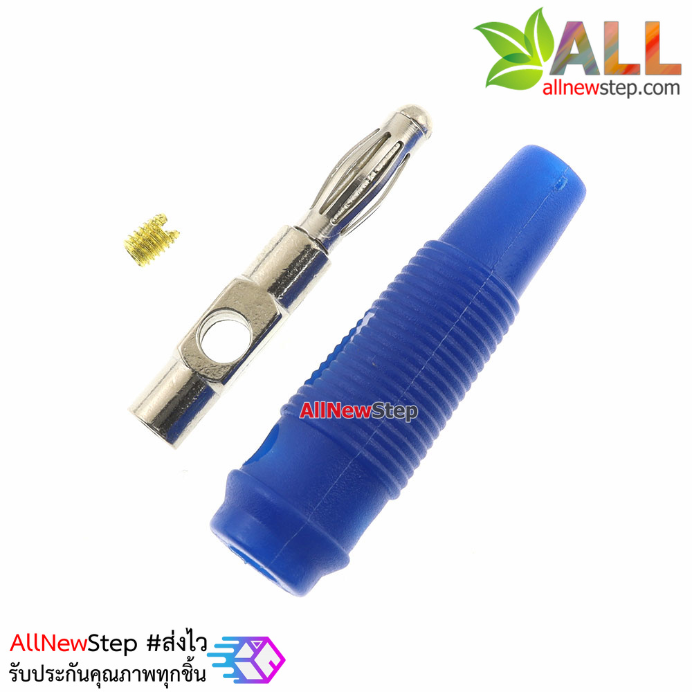 banana plug 4mm แจ๊กกล้วย banana jack 4mm ตัวผู้ สีน้ำเงิน