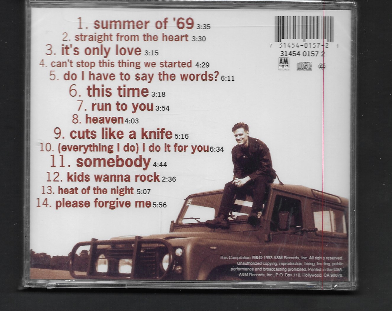 CD,Bryan adams - So Far So Good (1993)(USA)