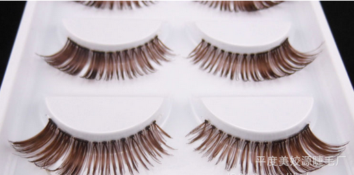 HW-42# ขนตาปลอมสีน้ำตาล(ราคาส่งนี้ ขั้นต่ำ 15 กล่องขึ้นไปเท่านั้น) คละเเบบได้