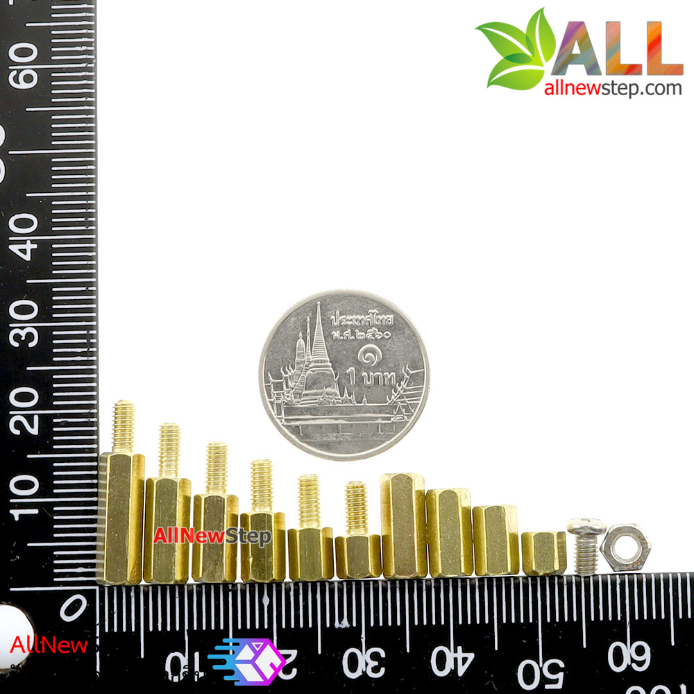 M3 copper pillar package M3x5 6 8 10 12 15 +6 double-pass M3 nut screw 12 kinds