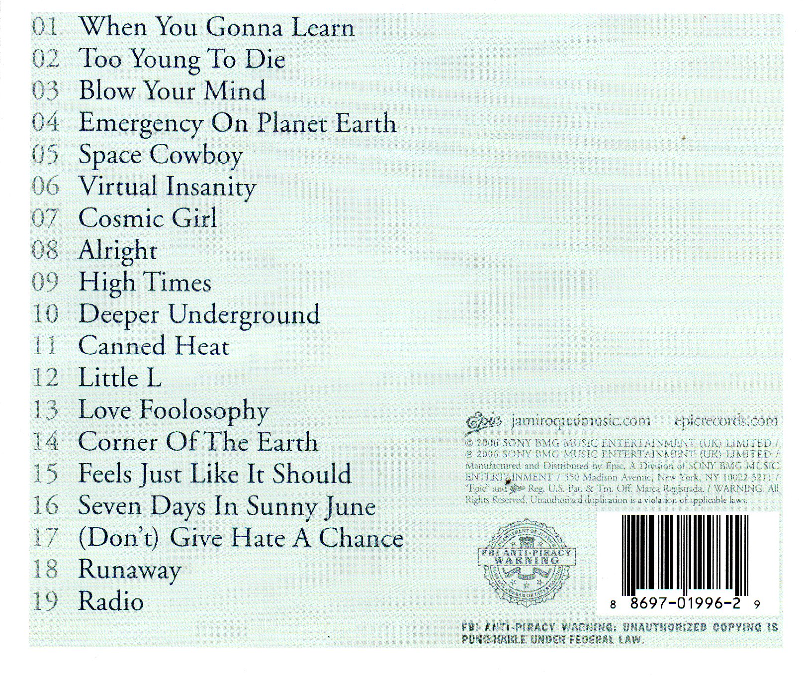 CD,Jamiroquai - High Times Singles 1992-2006 (USA)