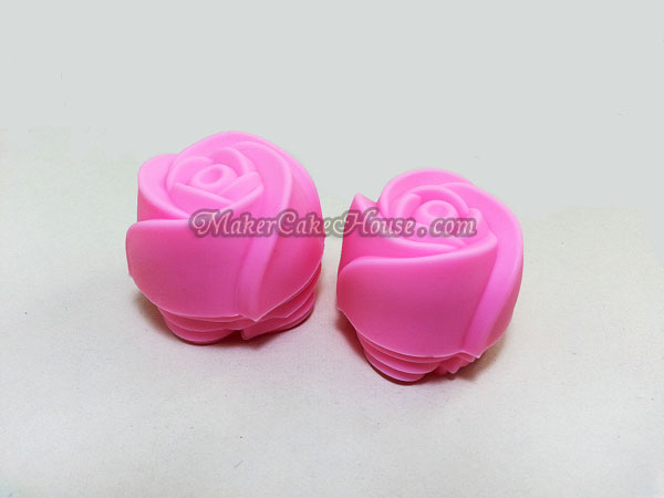 พิมพ์ซิลิโคนกุหลาบเดี่ยว 3 cm. ( ราคา 12 ชิ้น )