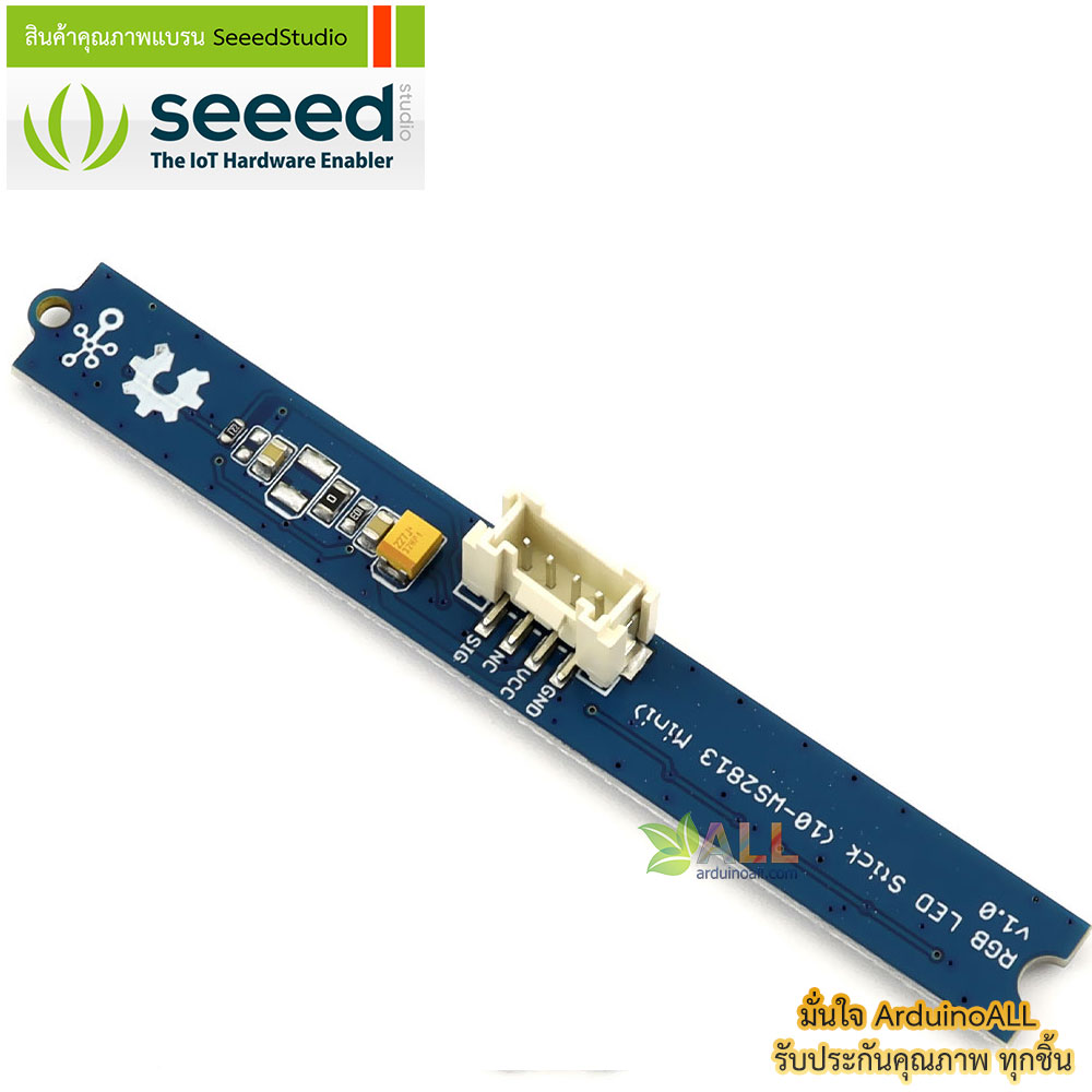 โมดูลไฟ RGB WS2813 10 ดวง Grove - RGB LED Stick 10 - WS2813 Mini ของแท้จาก Seeed Studio