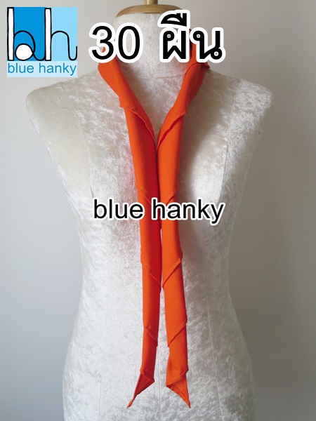 30ผืน สีส้มเข้ม สามเหลี่ยม120ซม ลูกเสือ