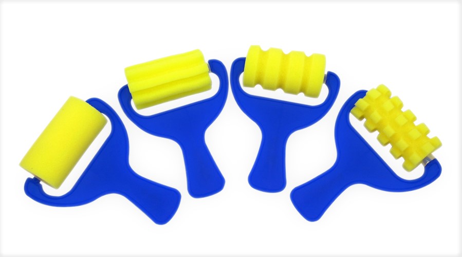 ลูกกลิ้งฟองน้ำสําหรับเด็ก แพ็ค 4 ชิ้น 7 CM. NANDEE