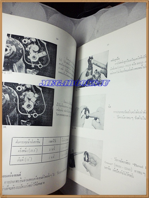 PE0405;คู่มือซ่อมรถจักรยานยนต์ซูซูกิรุ่น GP100,GP125 สำหรับอบรมช่างซูซูกิ (ของแท้)ประมาณปี252xขนาดA4,หนา102หน้า กระดาษมันสภาพดี