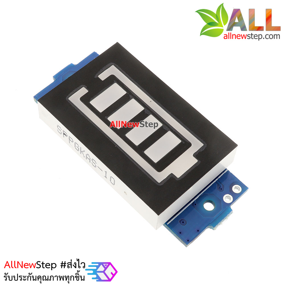 Battery power indicator battery level 11.1-12.6V โมดูล วัดระดับแบตเตอร์รี่ 11.1-12.6V ไฟแสดงผล 4 ระดับ สีเขียว