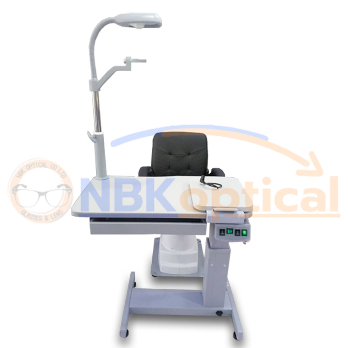 ชุดโต๊ะวัดสายตา C180A พร้อมเก้าอี้ปรับระดับไฟฟ้า