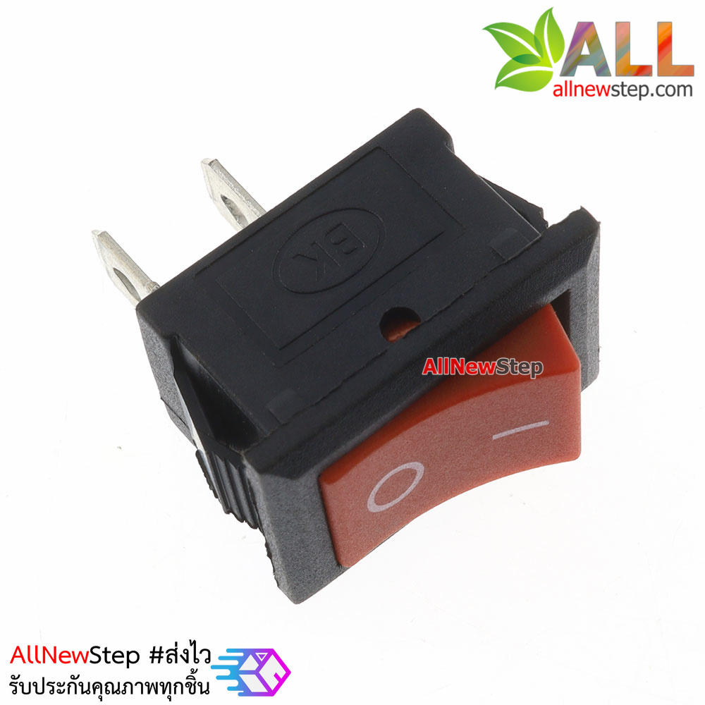 สวิตช์ไฟเปิด/ปิด 2 ขา 6A/250V KCD1-101 สีแดง
