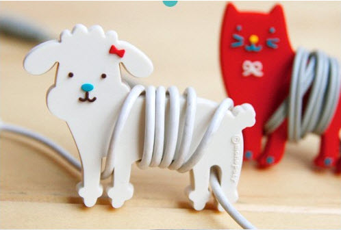 ที่พันสายหูฟัง น้องแมวสีแดง