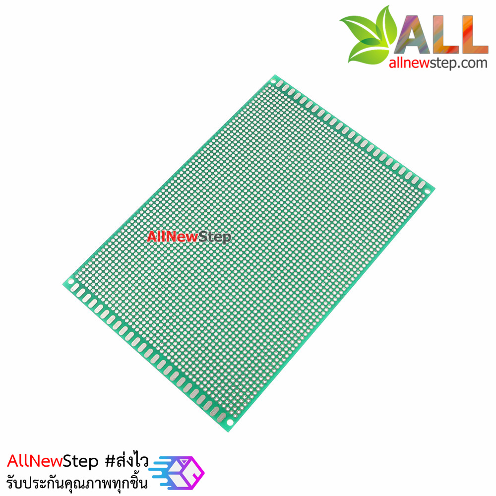 แผ่นปริ๊น PCB อเนกประสงค์แบบ 2 หน้าอย่างดี สีเขียว PCB ขนาด 12x18 เซนติเมตร