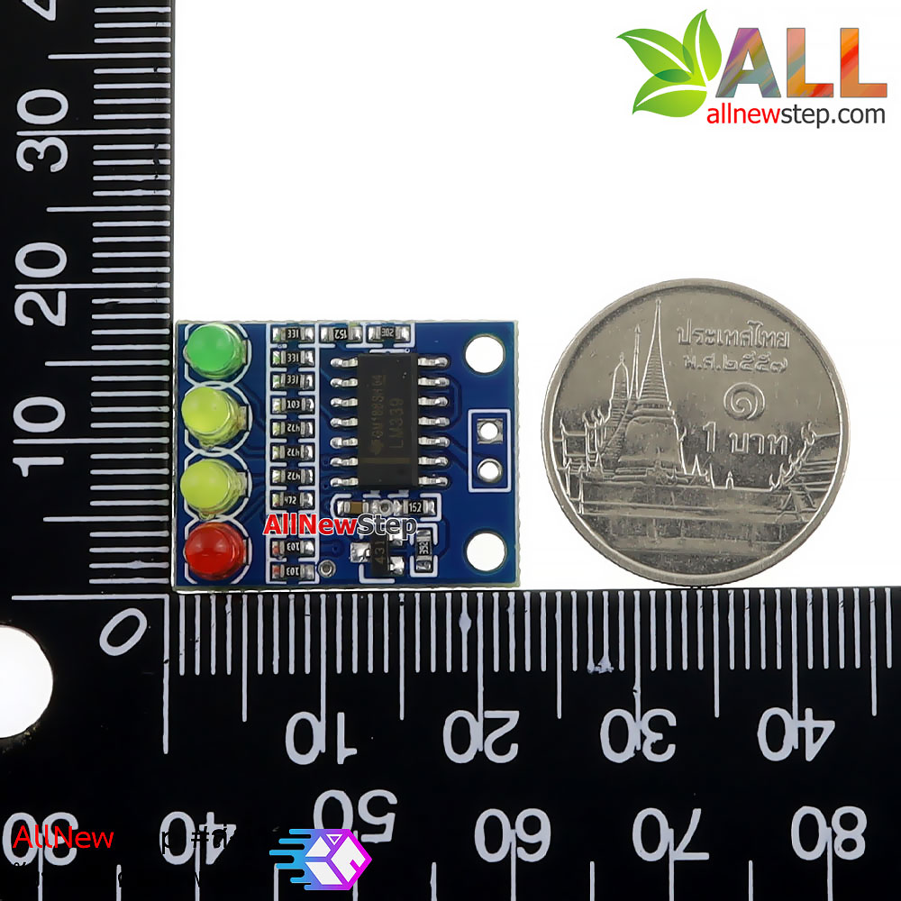 แจ้งเตือนระดับแบตเตอรรี่ 12V 4 ระดับ battery 4 level power indicator module led 4