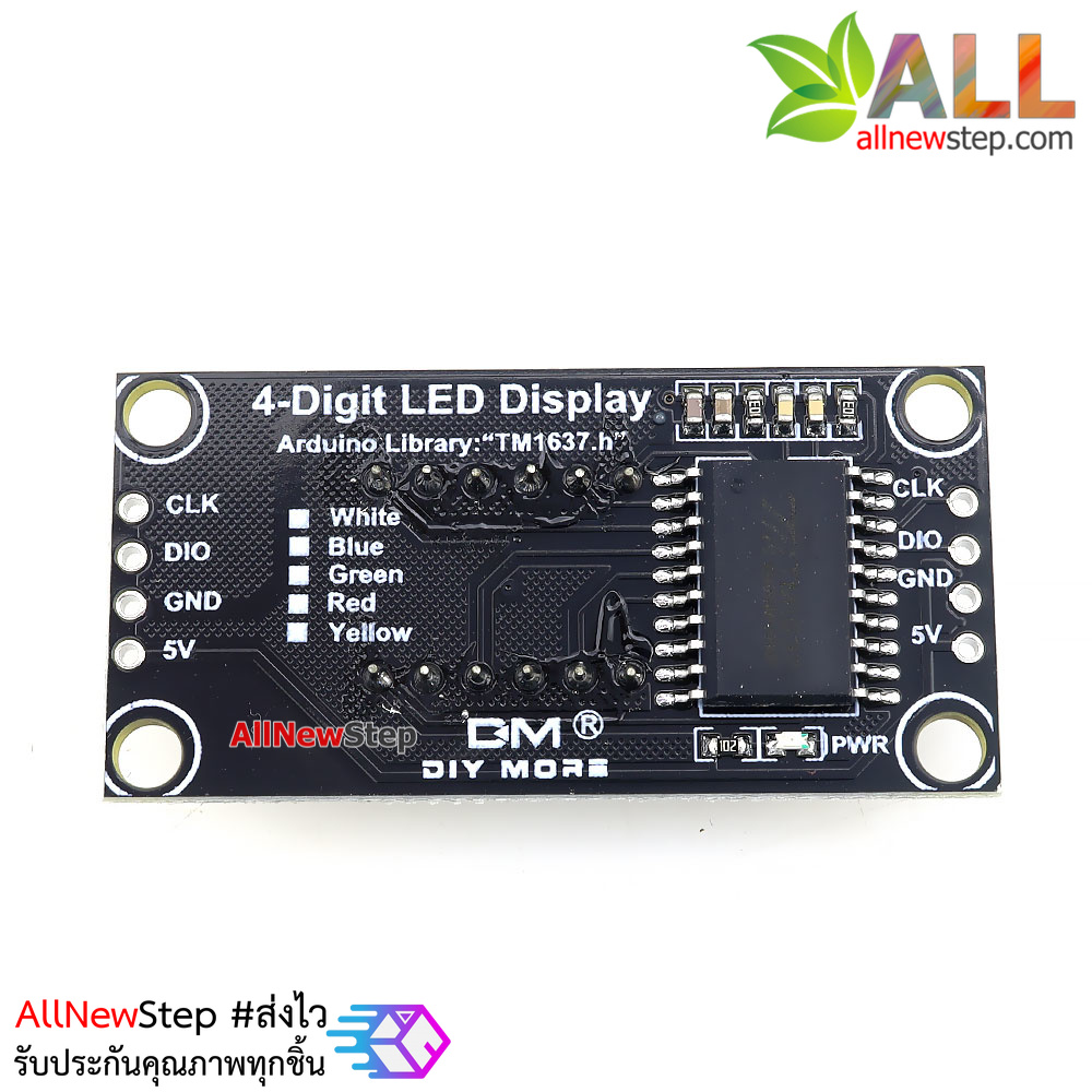 LED Time Clock Module For Arduino 0.36 นิ้ว TM1637 Driver โมดูลแสดงผลแบบนาฬิกา ตัวเลข 4 หลัก จอสีแดง